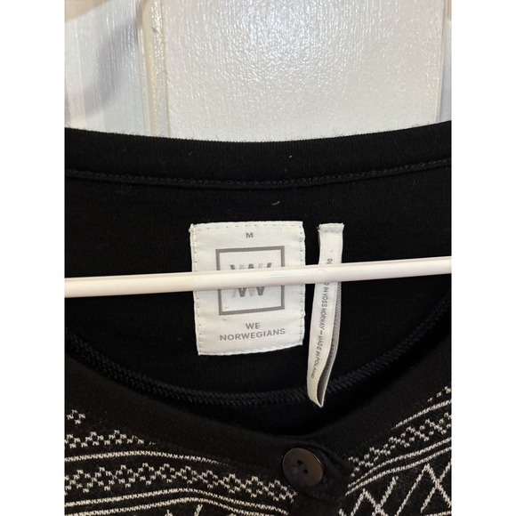 We Norwegians Merino Wool Cardigan‎ EUC Medium Black - Picture 5 of 6
